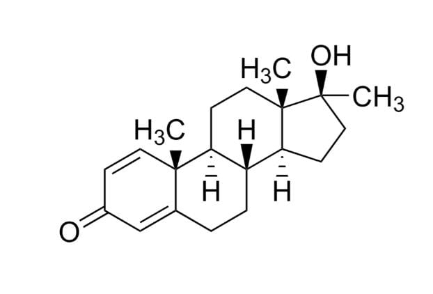 Structural formula of methandienone (methandrostenolone), active ingredient of Dianabol
